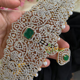 Exquisite Bridal American Diamond Hipbelt-Green-G5742